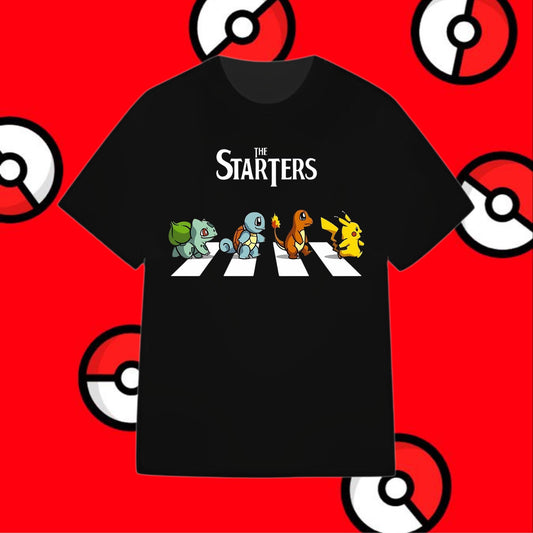 Pokémon The Starters T-Shirt – Classic Design – Unisex Cotton Tee – Sizes S-2XL