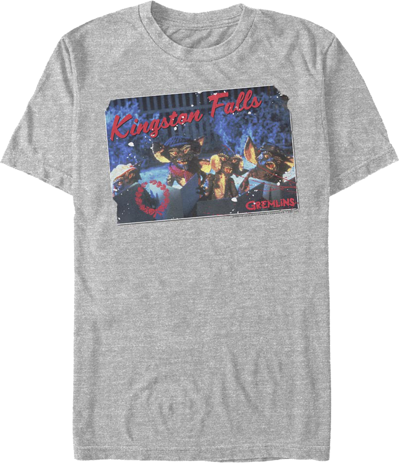 Kingston Falls Christmas Card Gremlins T-Shirt