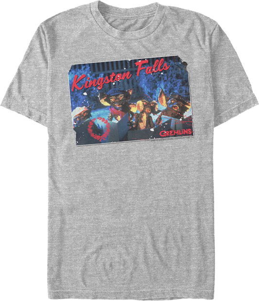 Kingston Falls Christmas Card Gremlins T-Shirt