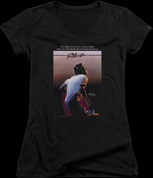 Ladies Footloose Poster V-Neck Shirt