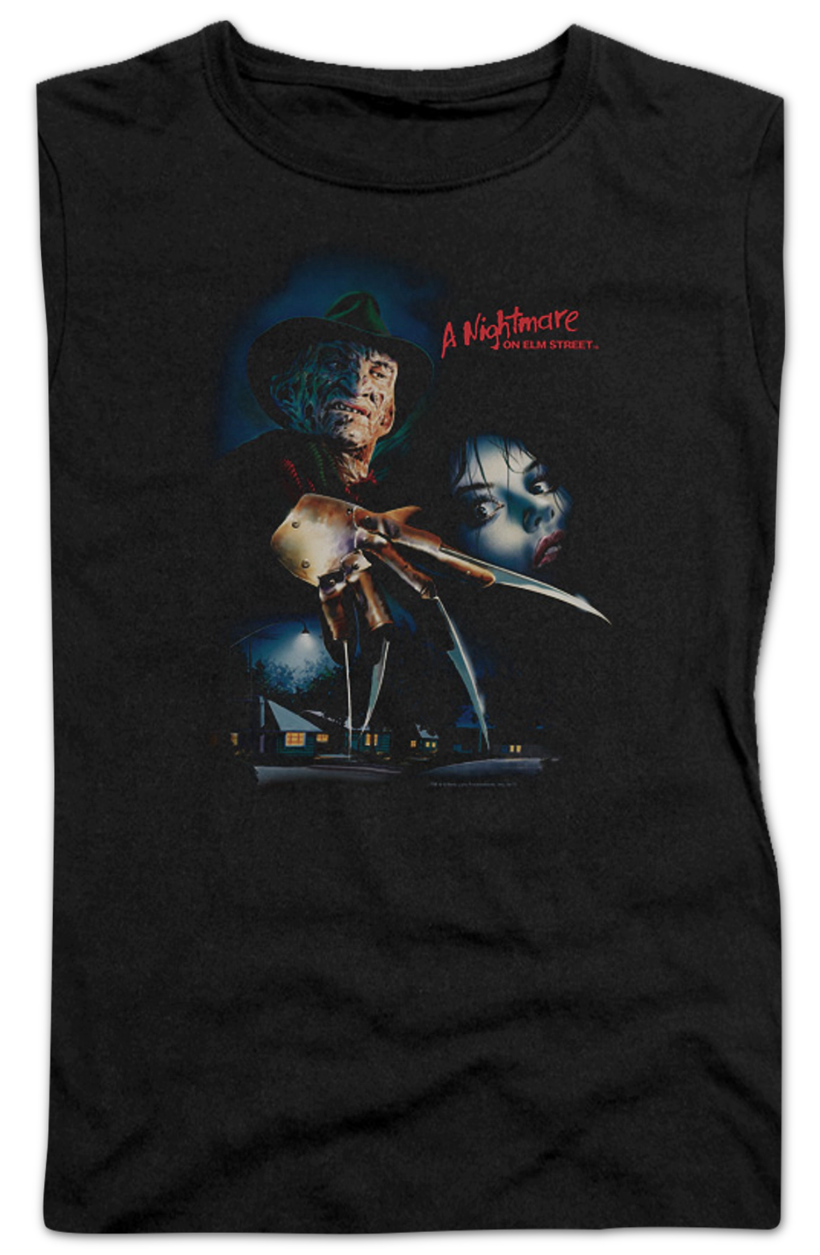 Ladies Poster Nightmare On Elm Street Shirt