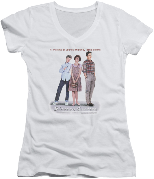 Ladies Poster Sixteen Candles V-Neck Shirt