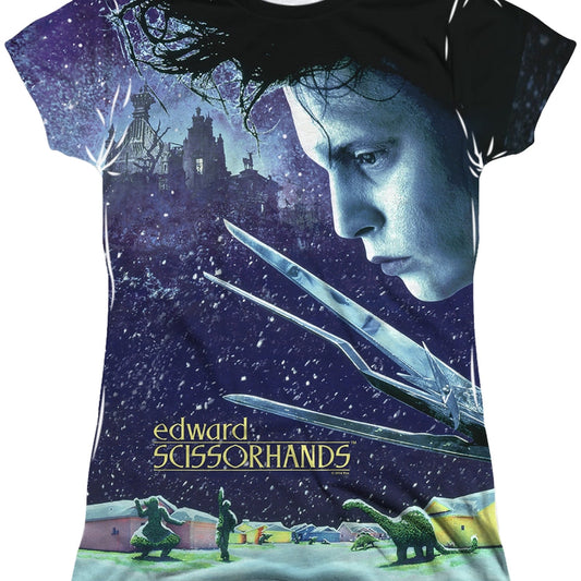Ladies Scissorhands Poster Sublimation Shirt