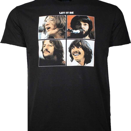 Black Let It Be Beatles T-Shirt