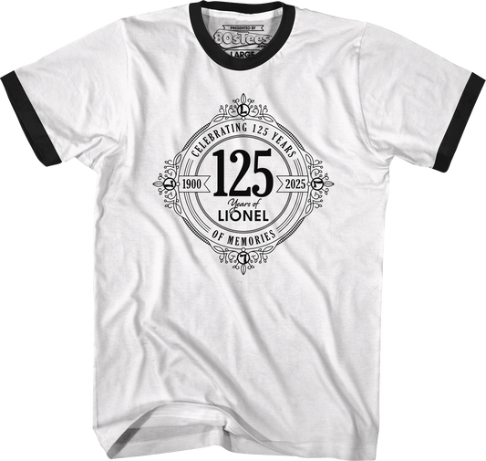 Celebrating 125 Years Of Memories Lionel Trains Ringer Shirt