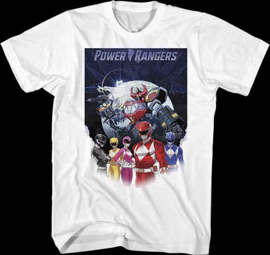 Megazord Poster Mighty Morphin Power Rangers T-Shirt