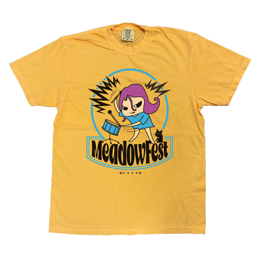 Official MeadowFest 2025 T-Shirts (Yellow) PRE-SALE / SHIPS WEEK OF Aug 11th.