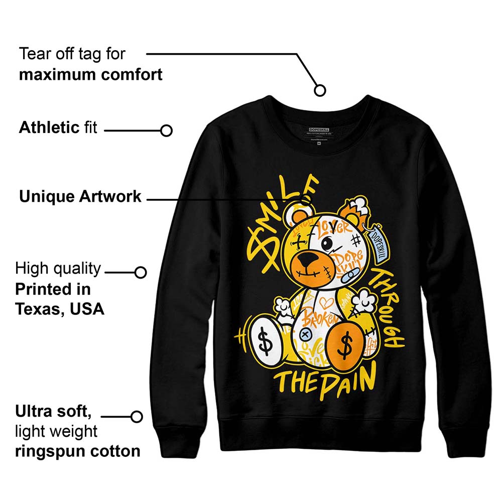 Yellow Ochre 6s DopeSkill Sweatshirt Smile Through The Pain Graphic
