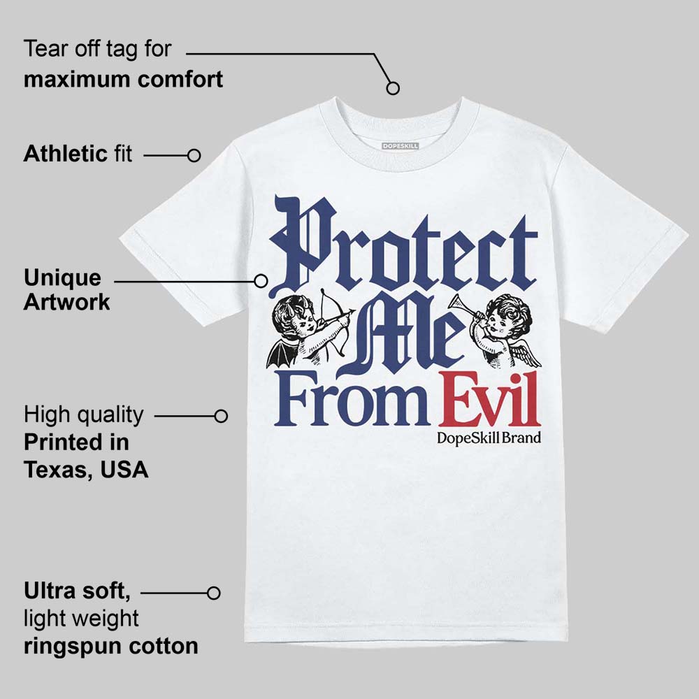 Rare Air Deep Royal Blue 1s DopeSkill T-Shirt Protect Me From Evil Graphic