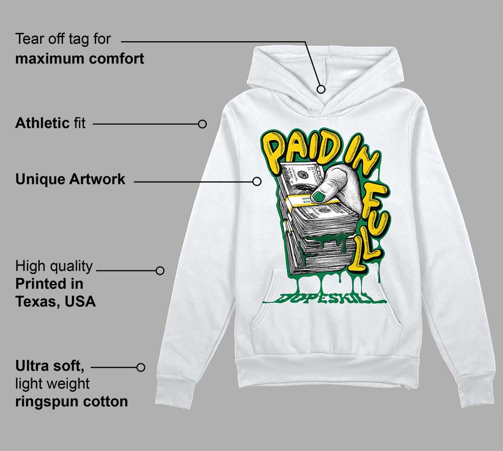 Green Collection DopeSkill Hoodie Sweatshirt Paid In Full Graphic