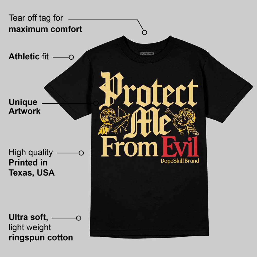Quai 54 x Tour Yellow Black 1s DopeSkill T-Shirt Protect Me From Evil Graphic