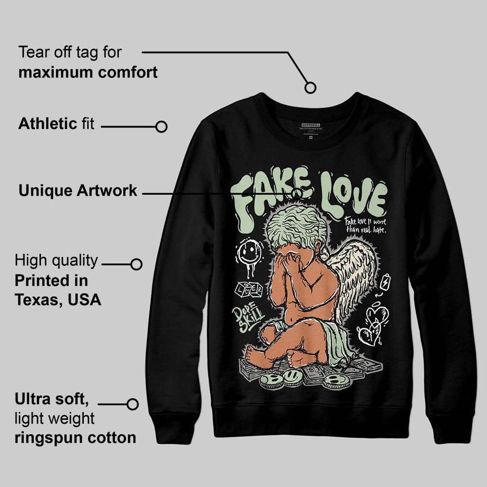 Seafoam 4s 2025 DopeSkill Sweatshirt False Love Graphic