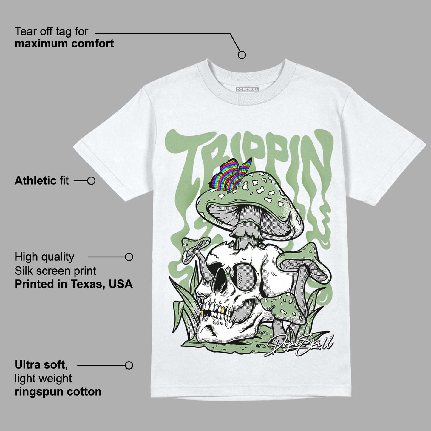 Seafoam 4s DopeSkill T-Shirt Trippin Graphic