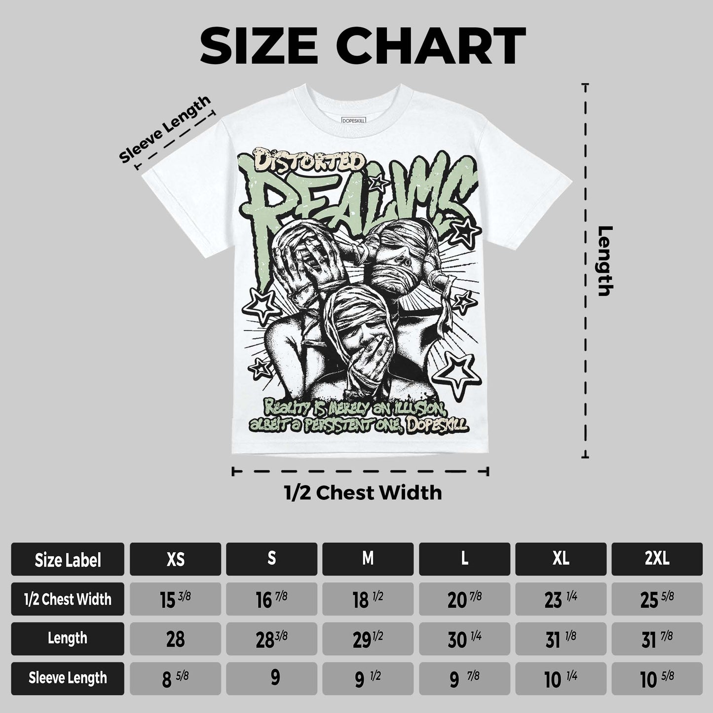 Seafoam 4s 2025 DopeSkill Oversize Print T-Shirt Distorted Realms Graphic