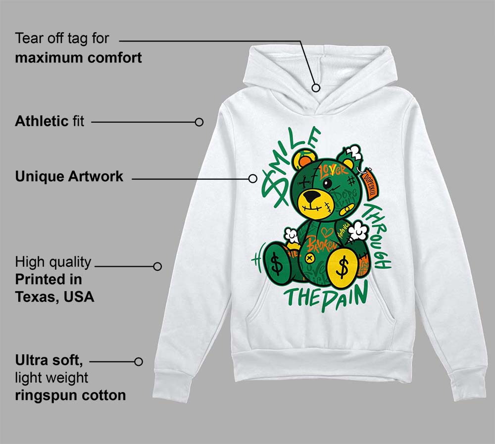 Green Collection DopeSkill Hoodie Sweatshirt Smile Through The Pain Graphic