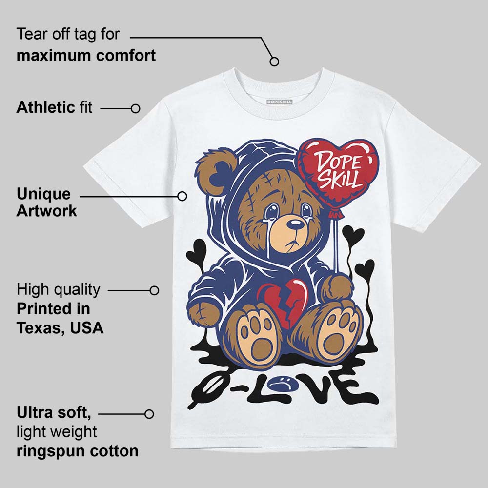Rare Air Deep Royal Blue 1s DopeSkill T-Shirt Broken Bear Graphic