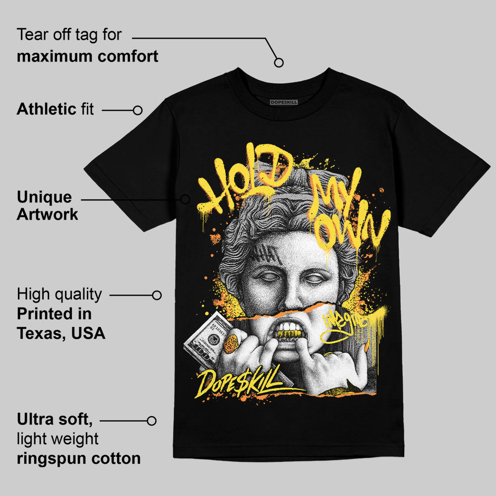 Yellow Snakeskin 11s DopeSkill T-Shirt Hold My Own Graphic