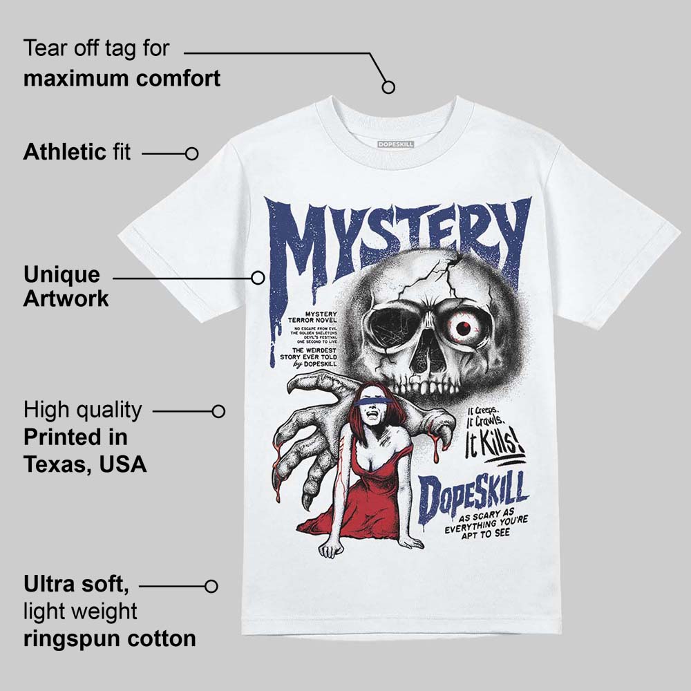 Rare Air Deep Royal Blue 1s DopeSkill T-Shirt Mystery Ghostly Grasp Graphic