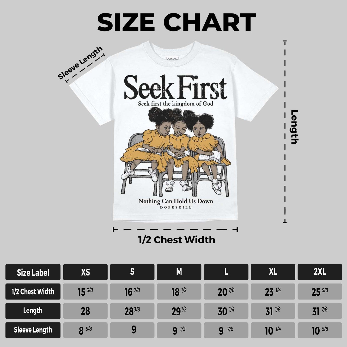 Gratitude 11s DopeSkill Oversize Print T-Shirt New Seek First Graphic