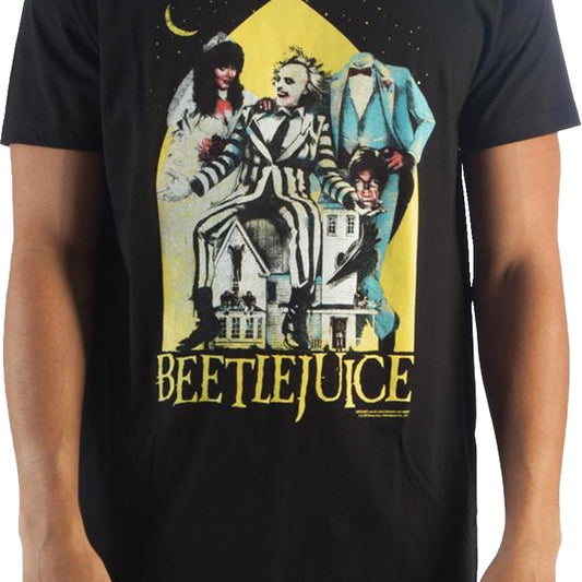Black Movie Poster Beetlejuice T-Shirt