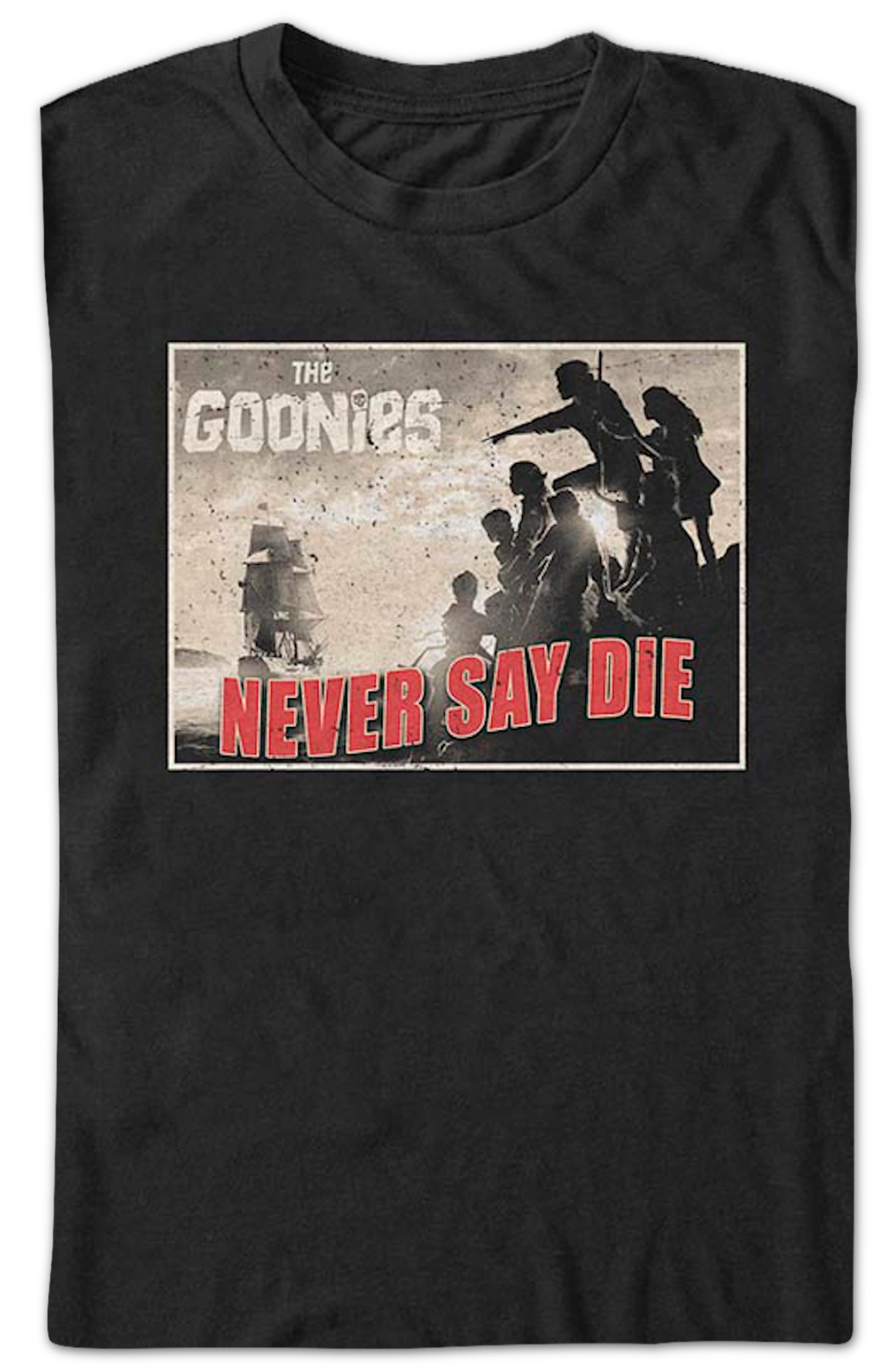 Never Say Die Postcard Goonies T-Shirt