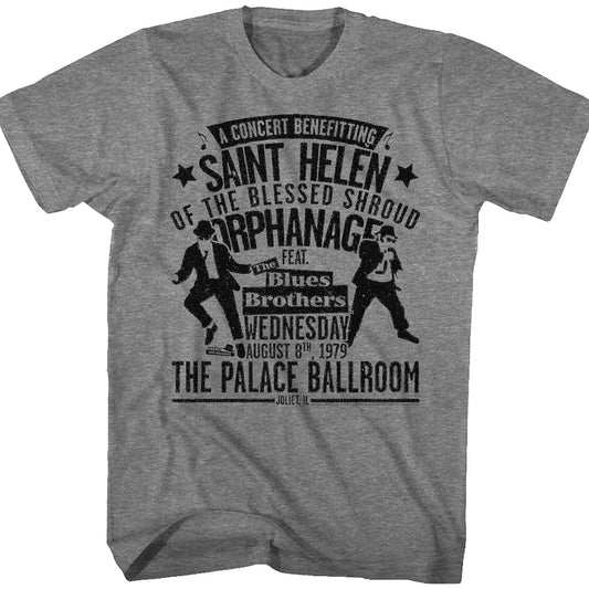 Palace Ballroom Concert Poster Blues Brothers T-Shirt