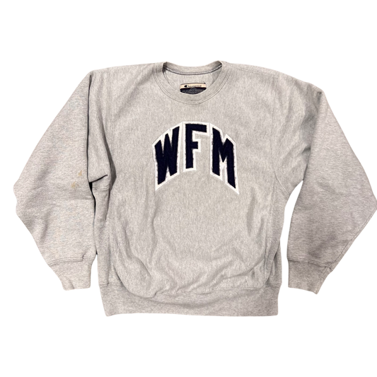 Vintage 90's Champion Reverse Weave WFM Felt Letter Sweatshirt (S)