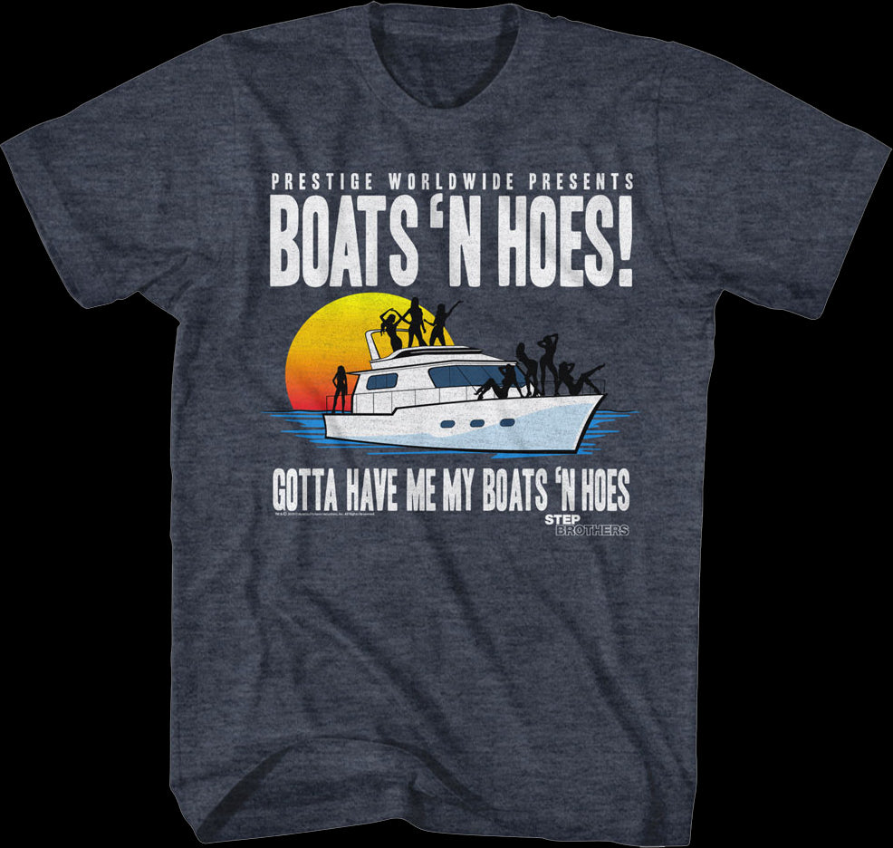 Retro Boats 'N Hoes Step Brothers T-Shirt Style001
