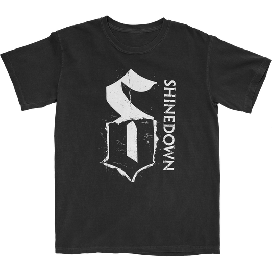 Shinedown Men's Torn Logo Black T-Shirt