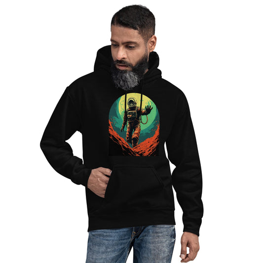 Skeleton Astronaut 50s Retro Sci Fi Horror Pullover Hoodie