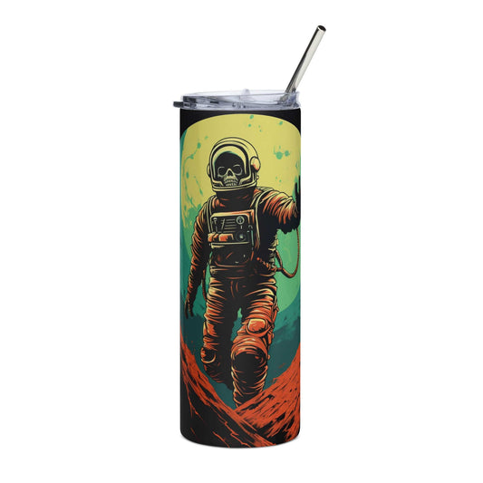 Skeleton Astronaut Sci Fi 50s Retro Horror 20oz Stainless Steel Tumbler
