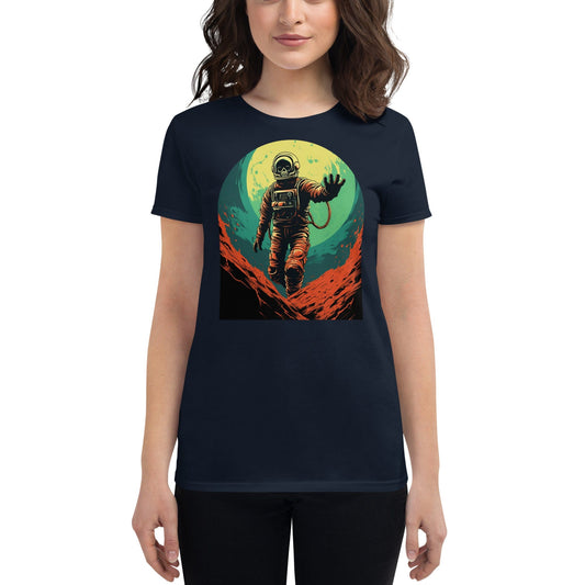 Skeleton Astronaut 50s Sci Fi Horror Women's Premium T-Shirt