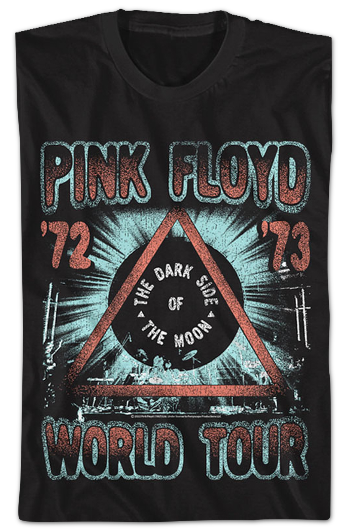 Distressed Darks Side of the Moon World Tour Pink Floyd T-Shirt
